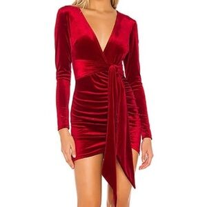 red velvit mini dress Superdown